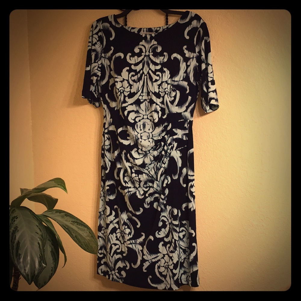 Dress Barn pencil dress with ruching